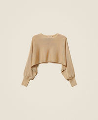 Twinset Cropped Jumper With Lurex