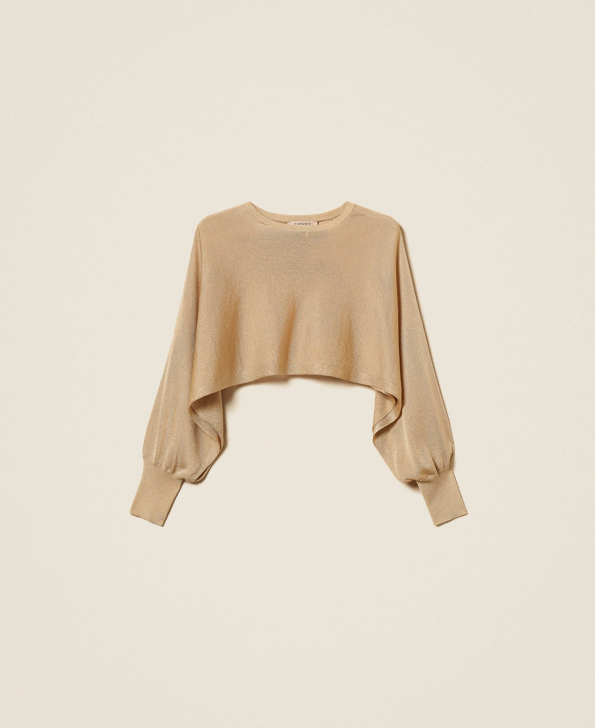 Twinset Cropped Jumper With Lurex