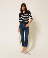 Twinset Cotton And Cashmere Striped Jumper