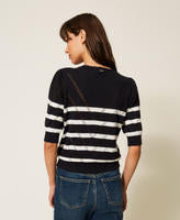 Twinset Cotton And Cashmere Striped Jumper