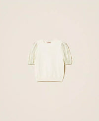 Twinset Short Sleeve Jumper With Lace
