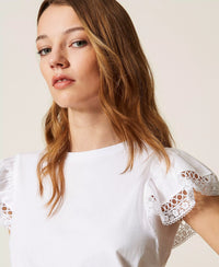 T-shirt coupe régulière avec dentelle Twinset