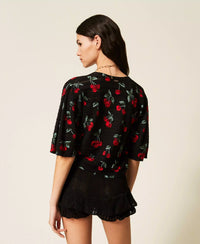 Twinset Cherry Print Cardigan