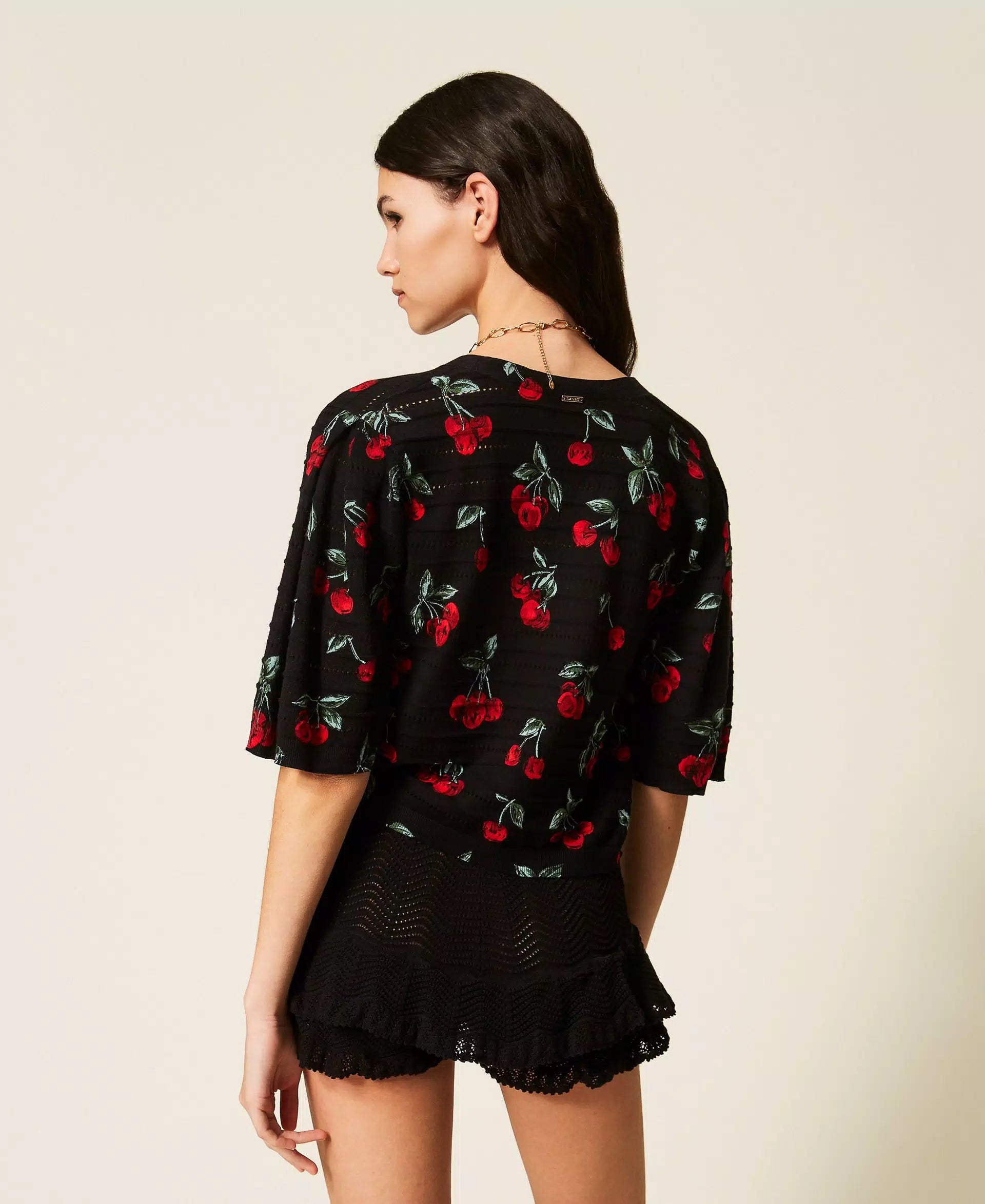 Twinset Cherry Print Cardigan