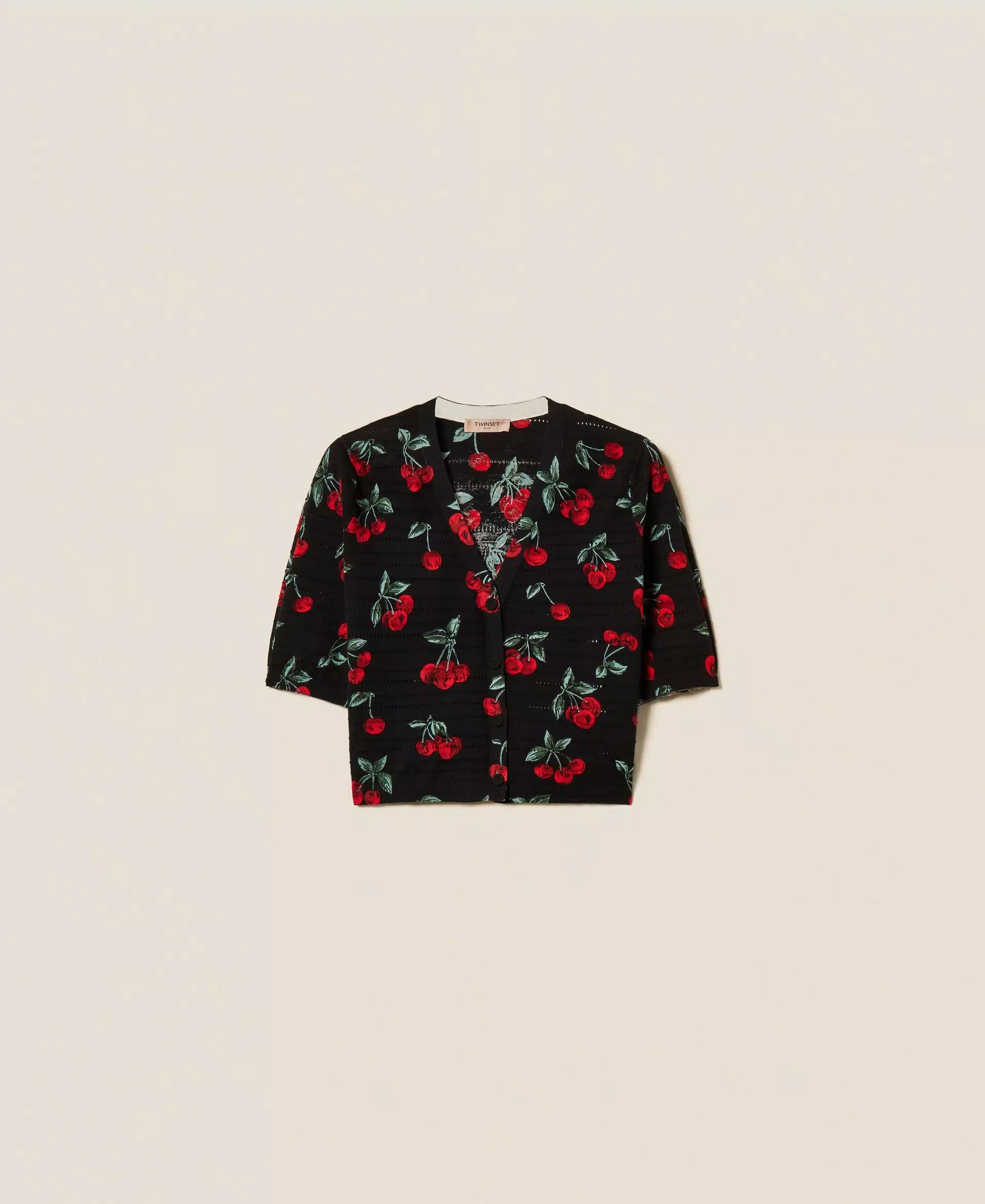 Twinset Cherry Print Cardigan