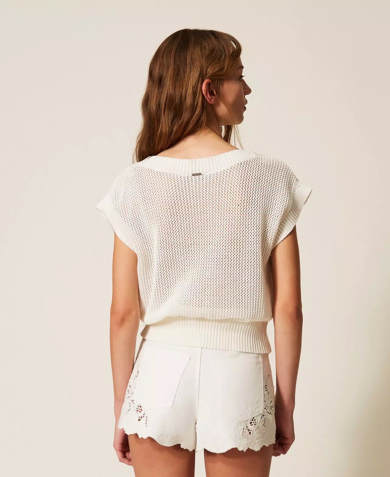 Top en maille avec fleurs Twinset