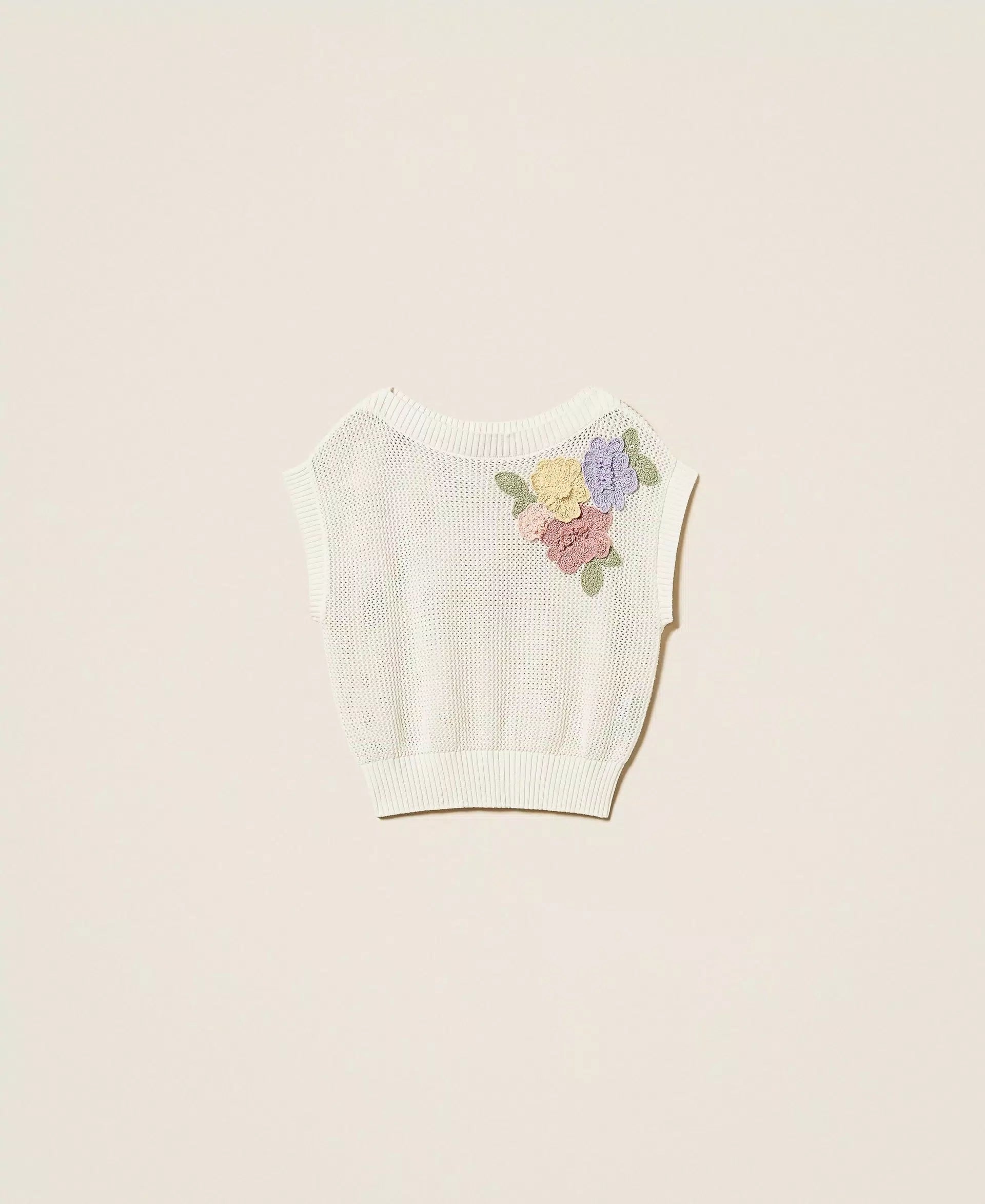 Top en maille avec fleurs Twinset