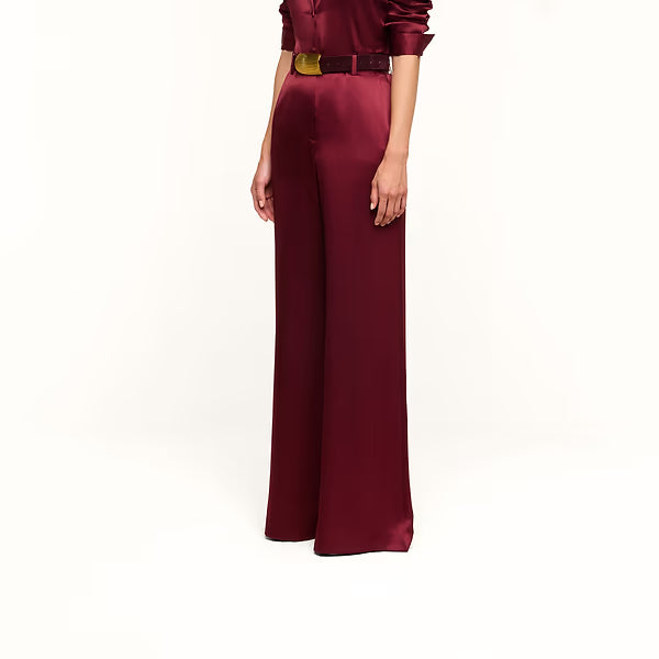 L'Agence Pilar Wide Leg Pant Dark Port