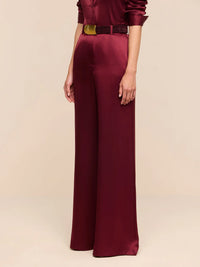 L'Agence Pilar Wide-Leg Pant Merlot Red