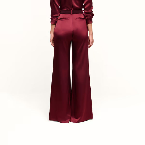 L'Agence Pilar Wide Leg Pant Dark Port
