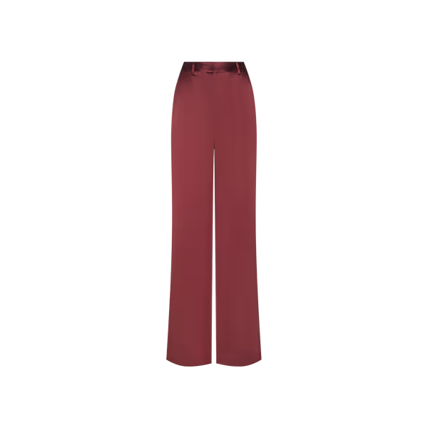 L'Agence Pilar Wide Leg Pant Dark Port