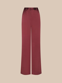 L'Agence Pilar Wide-Leg Pant Merlot Red