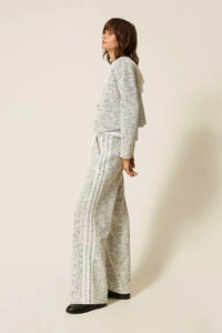 Twinset Tweed Jacket Off-White/Black