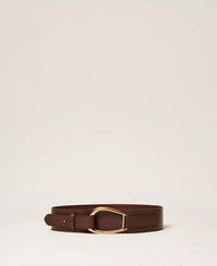 Twinset Leather Sash Belt With Maxi Buckle