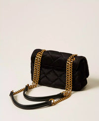 Twinset Quilted Velvet Shoulder Bag