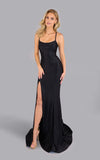Jessica Angel Crystal Embellished Spaghetti Straps Gown