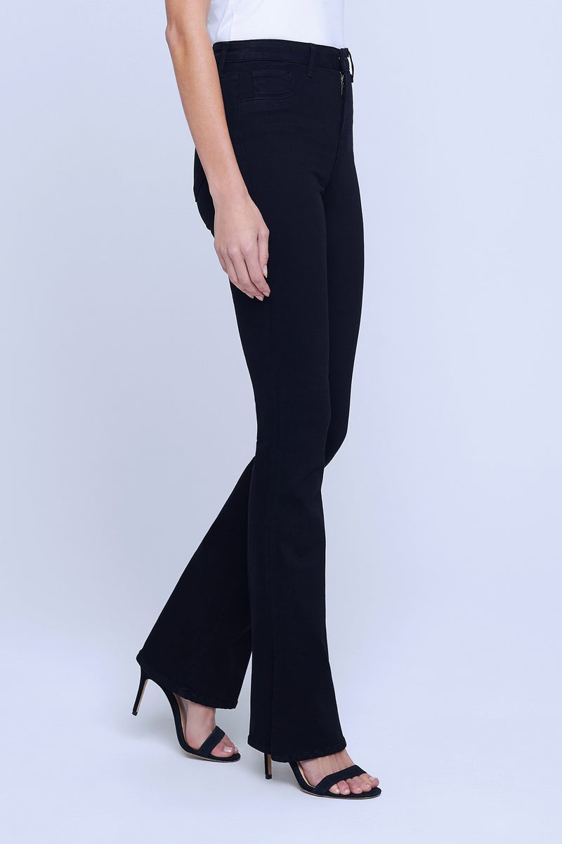 L'Agence Abilene High-Rise Boot Slit Pants