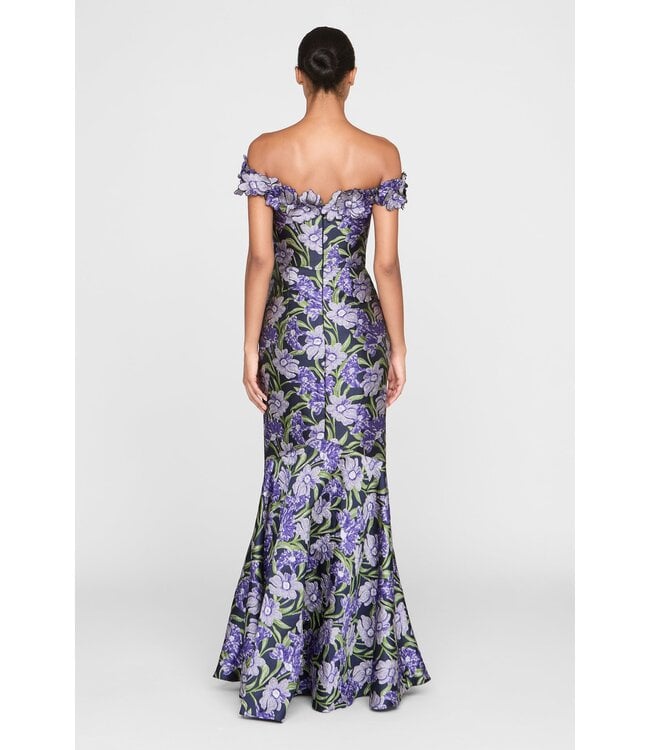 Robe Évasée Theia Olyssia Iris Blossom/Marine