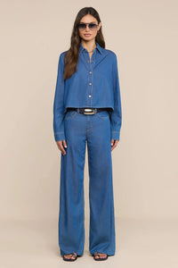 L'Agence Alicent High Rise Sneaker Wide Leg Cherokee