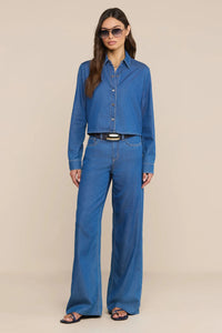 L'Agence Alicent High Rise Sneaker Wide Leg Cherokee
