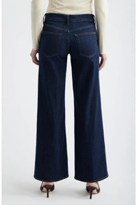 Frame The Low Rise Slim Palazzo Polished