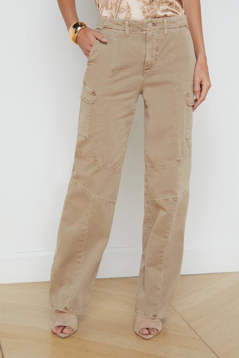 L'Agence Brooklyn High Rise Utility Wide Leg Pant Jean