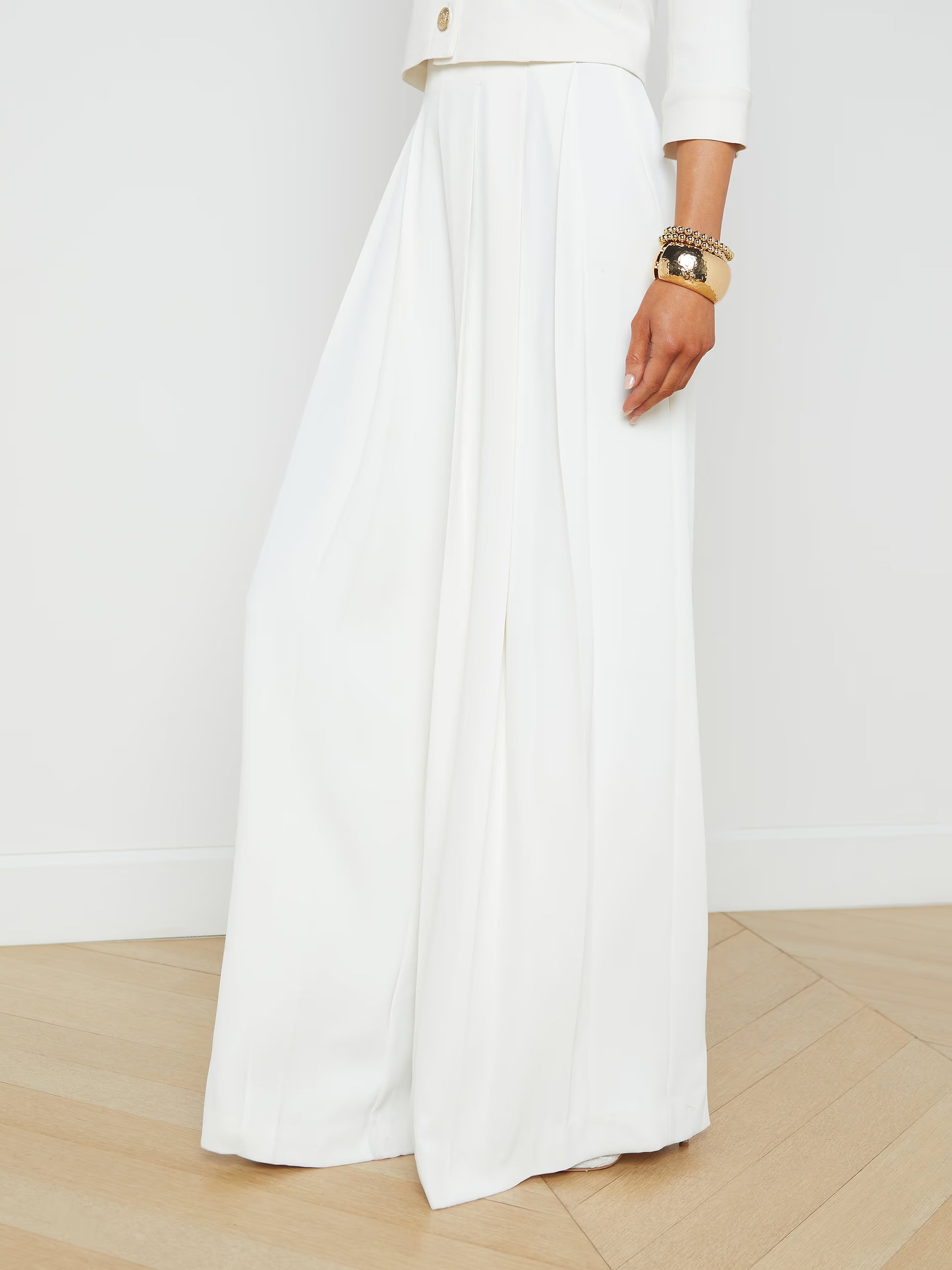 L'Agence Nova Pleated Wide-Leg Pant