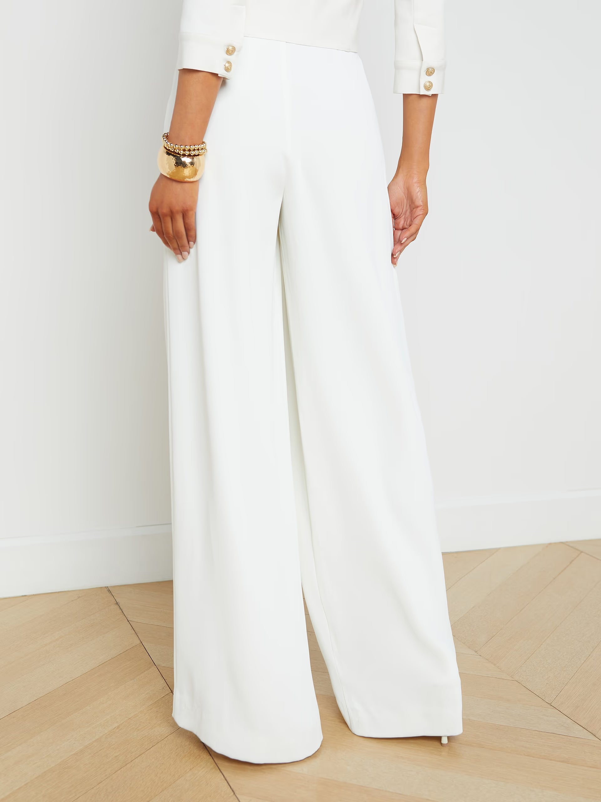 L'Agence Nova Pleated Wide-Leg Pant