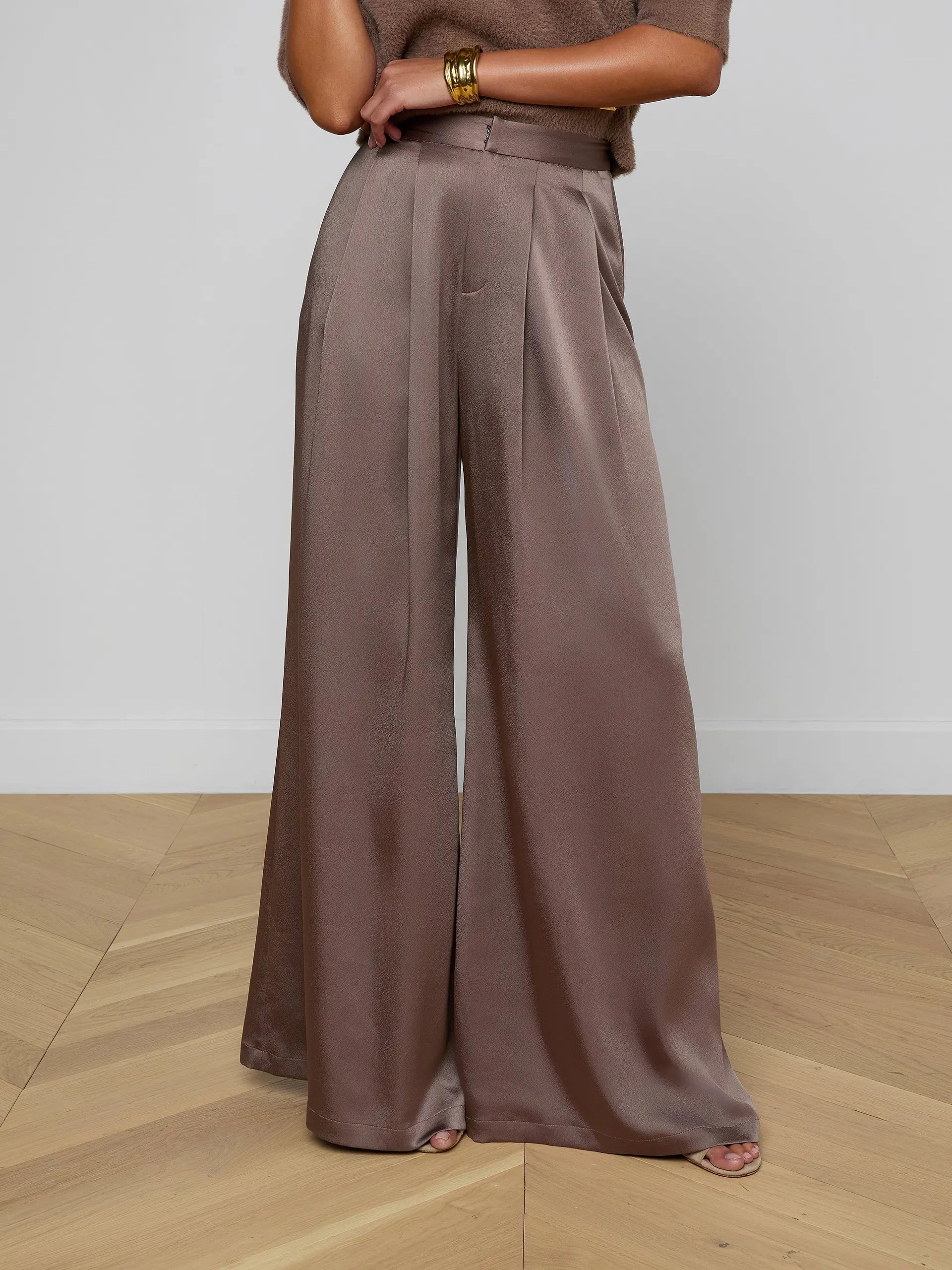 Pantalon en satin L'Agence Aubrie