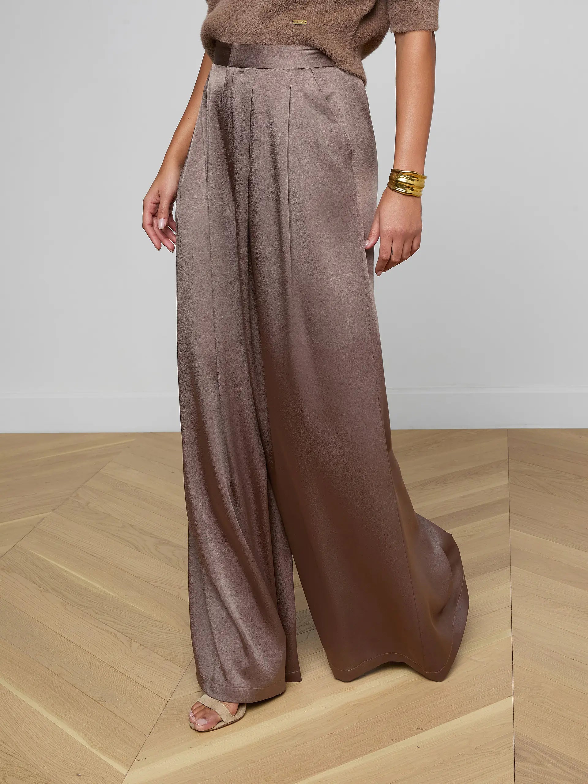 Pantalon en satin L'Agence Aubrie