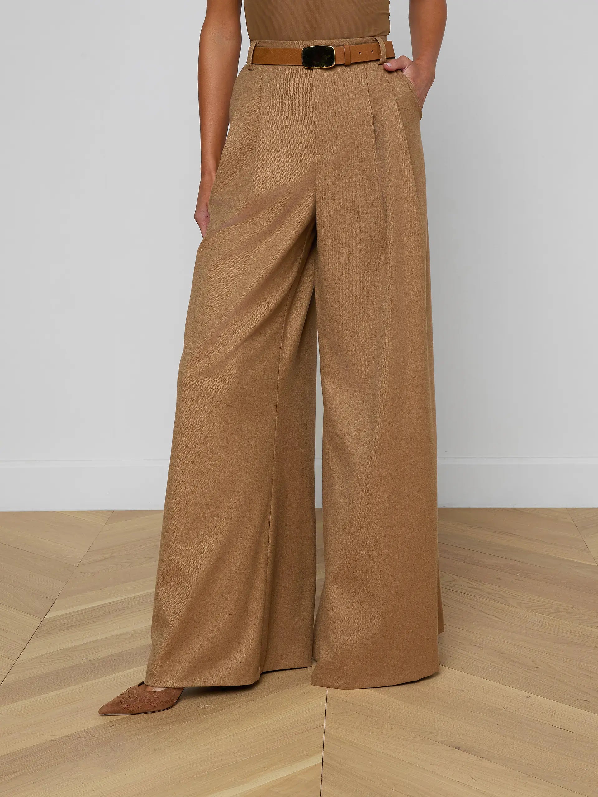 L'Agence Chelsy Wide-Leg Pant