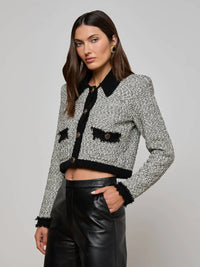 L’Agence Arielle Collared Cropped Jacket