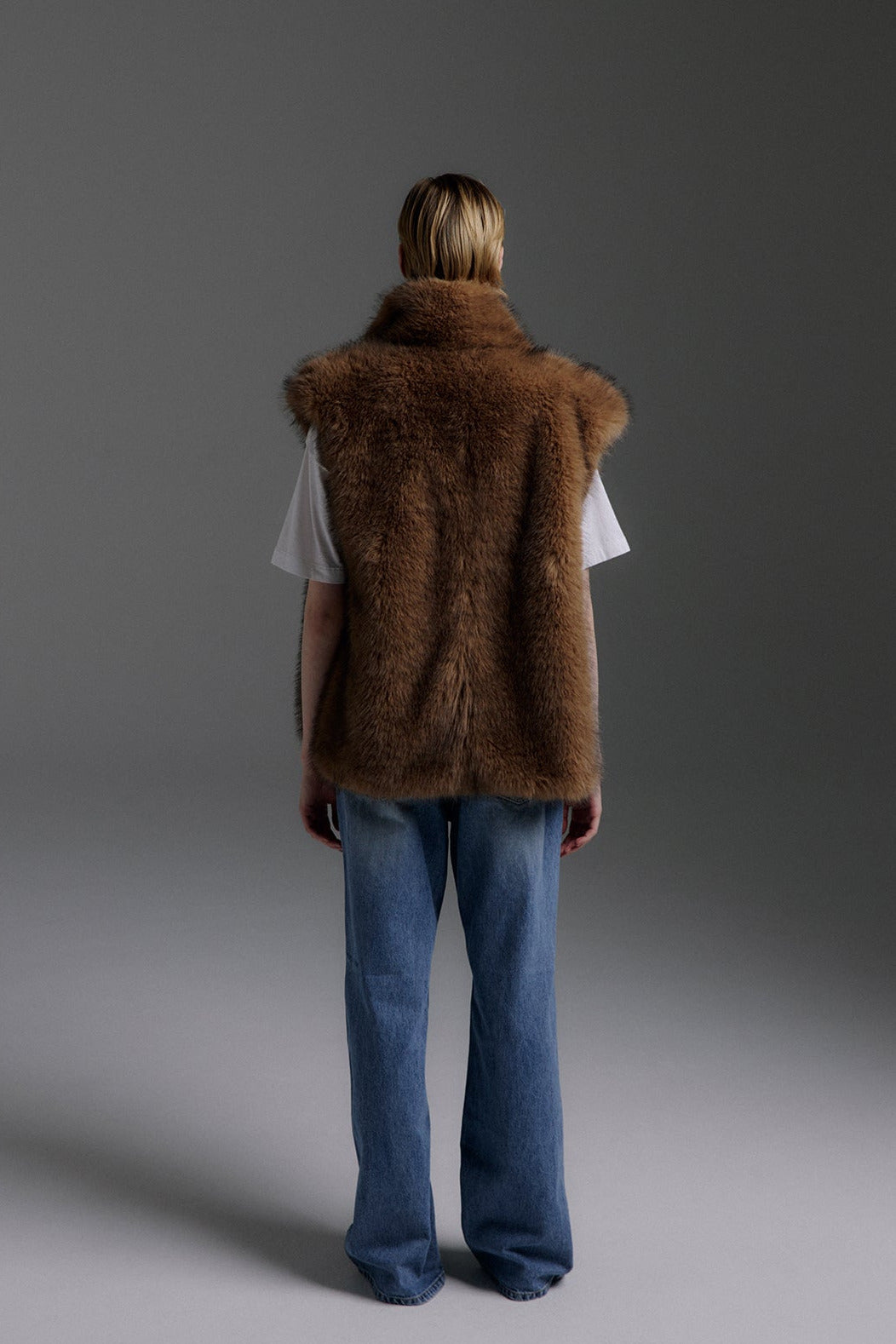 Molliolli ETOIL-F26 Gilet à col Etoil marron sauvage