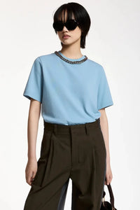 Essentiel AA19 Klaim T-shirt avec chaîne Azure Affair