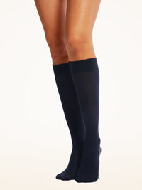 Wolford Velvet De Luxe 50 Knee-Highs Admiral