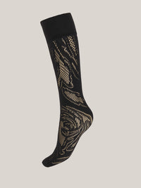 Wolford Rose Net Knee Highs