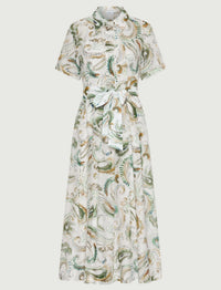 Marella Cotton And Silk Voile Dress Optical White