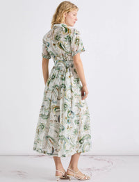 Marella Cotton And Silk Voile Dress Optical White