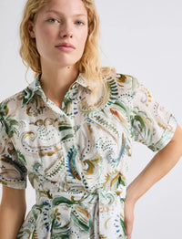 Marella Cotton And Silk Voile Dress Optical White
