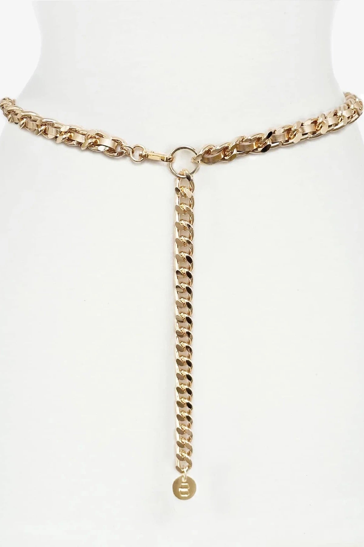 Brave Leather Doone Simple Chain Belt Gold/Tan