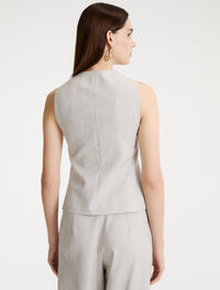 Marella  Eroico Knitted Waistcoat Light Grey