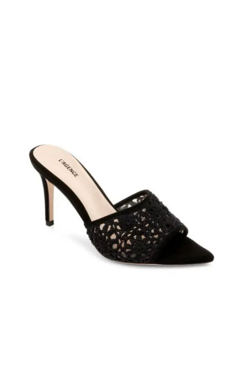 L'Agence Armand sandales en daim noires