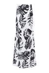 L'Agence Zeta Printed Palm Long Skirt