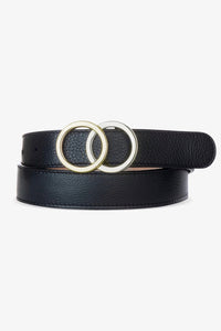 Brave Leather Otir Double Circle Buckle Belt