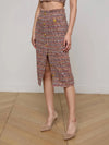 L'Agence Tai Tweed Midi Skirt