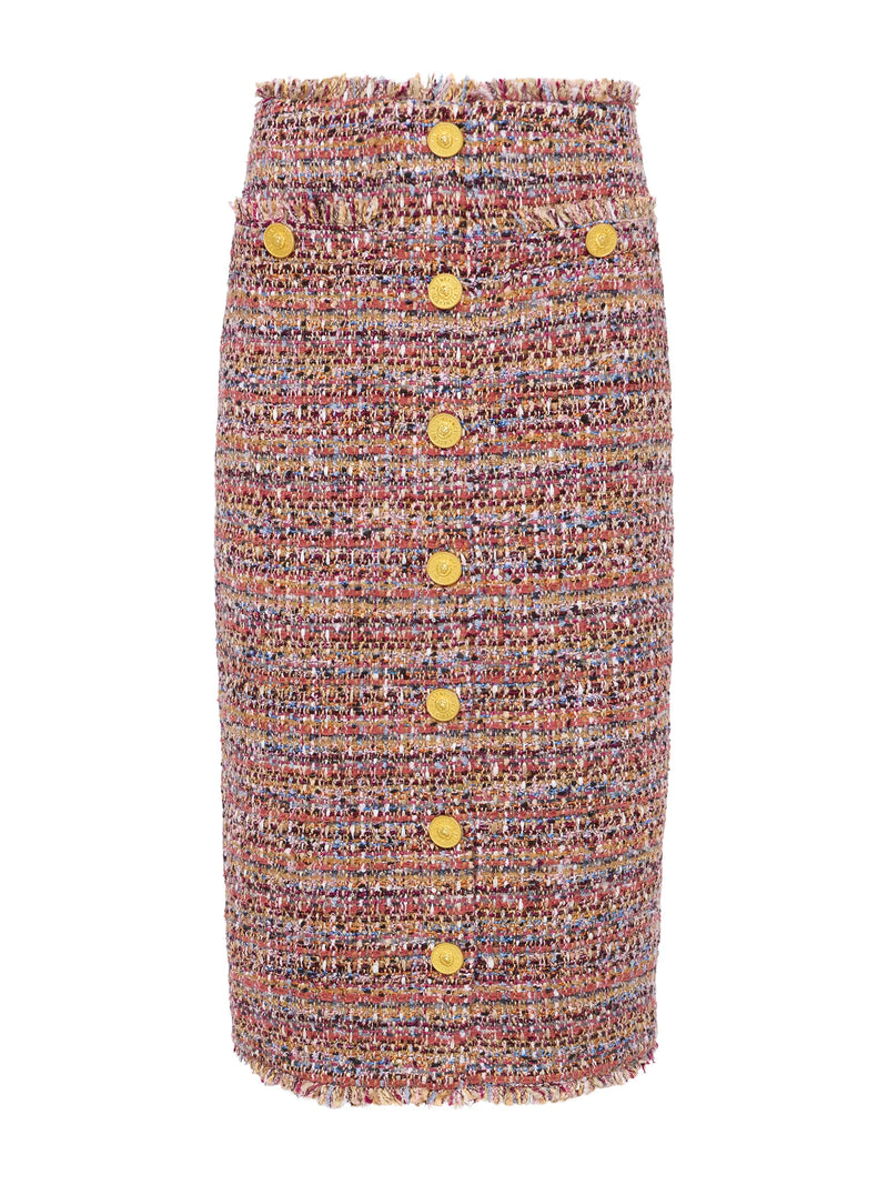 L'Agence Tai Tweed Midi Skirt