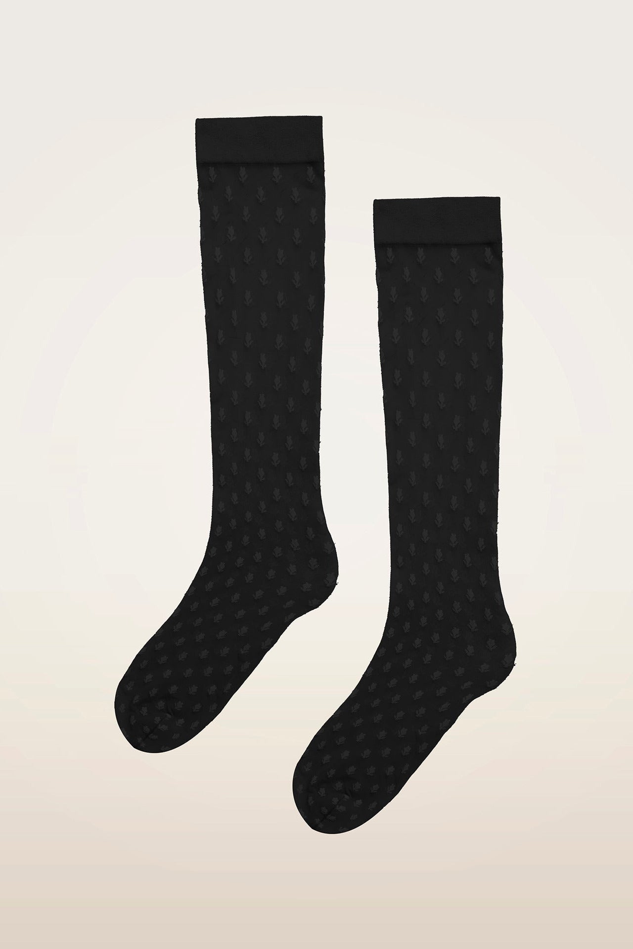 Wolford Blossom Knee-Highs Black