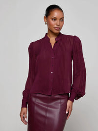 L'Agence Noor Pleated Blouse