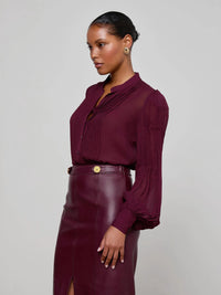 L'Agence Noor Pleated Blouse