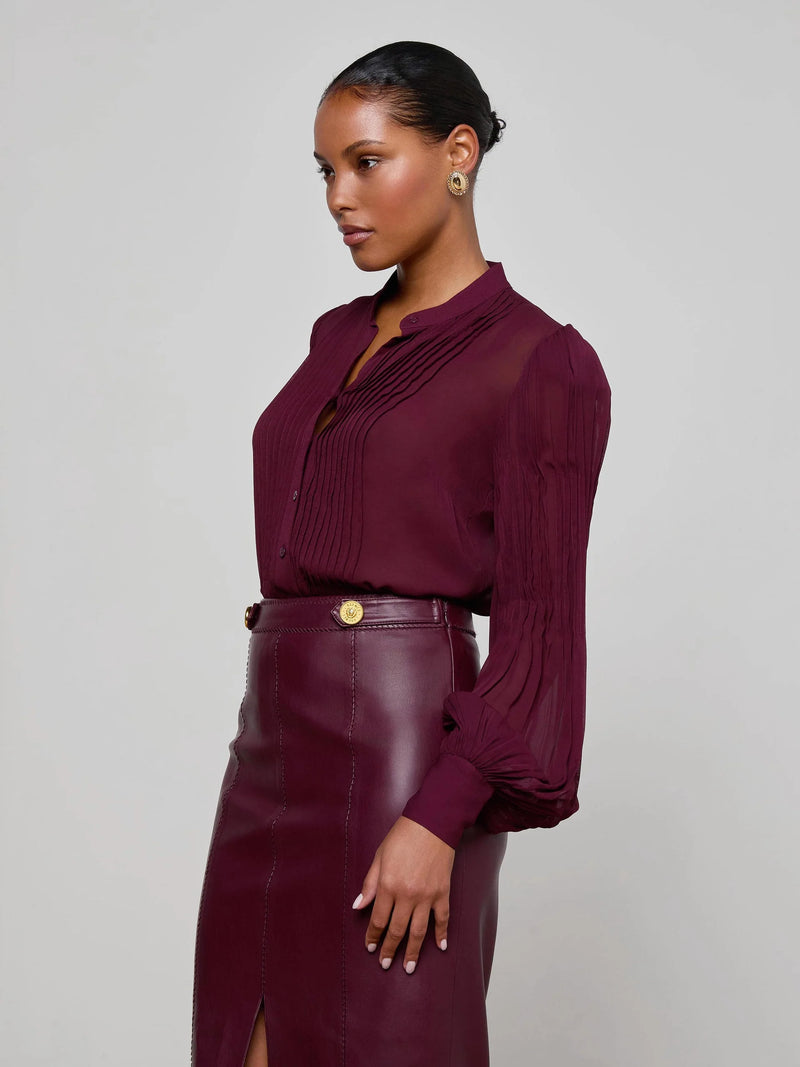 L'Agence Noor Pleated Blouse